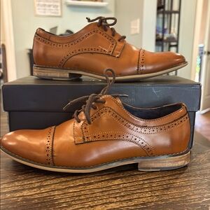 Classic Brown Kids Dress Shoes
